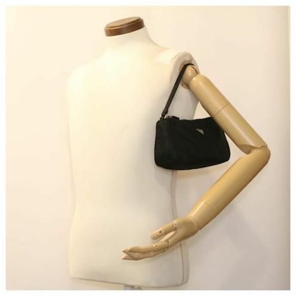 PRADA Tessuto Pochette Accessory Shoulder Bag Black - Picture 6 of 15